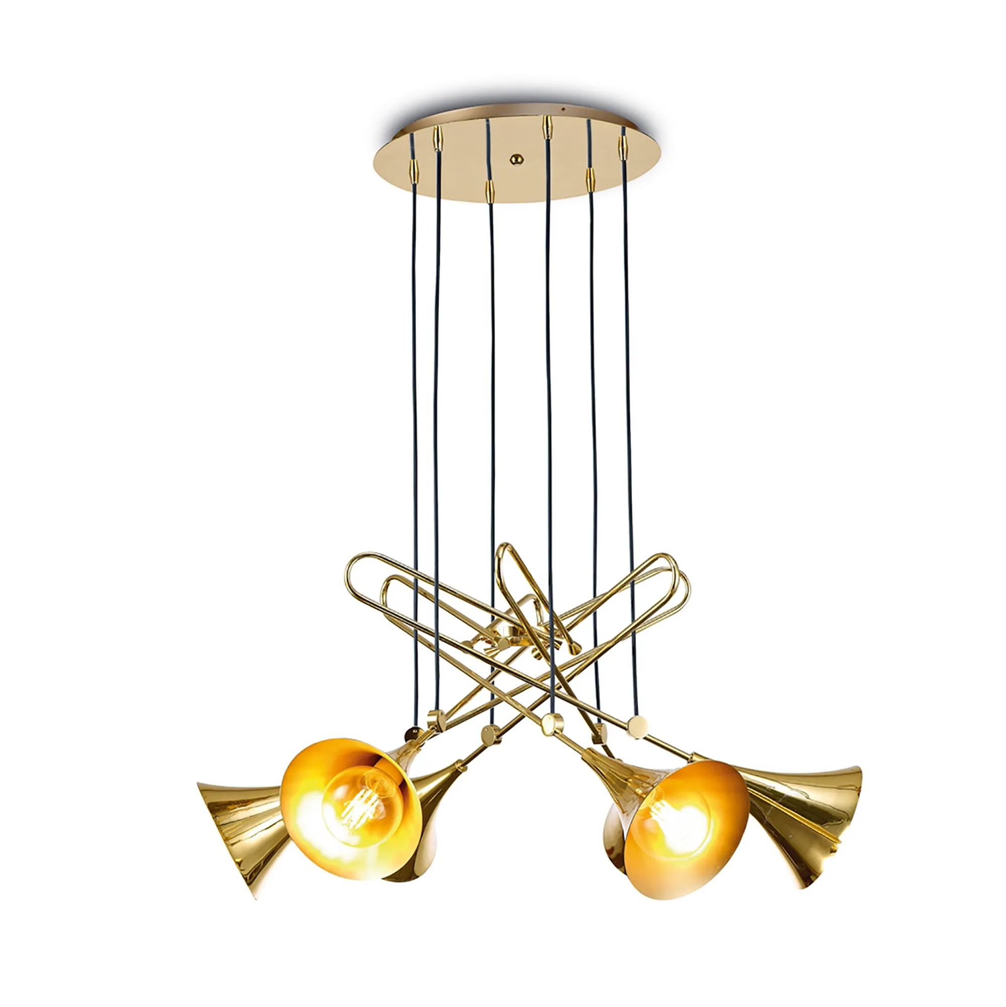 M5895  Jazz Oro Pendant 6 Light Polished Gold